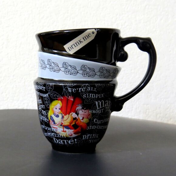 Other - Alice in Wonderland Triple Stacked Mad Hatter  Tea Cup  Authentic Disney Parks